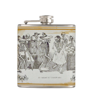 Petaca Día de los muertos - José Posada Flask