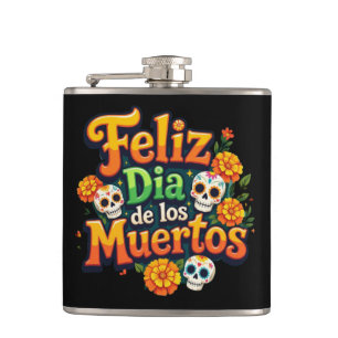 Petaca Día de Muertos Caramelos Coloridos Calaveras Marig