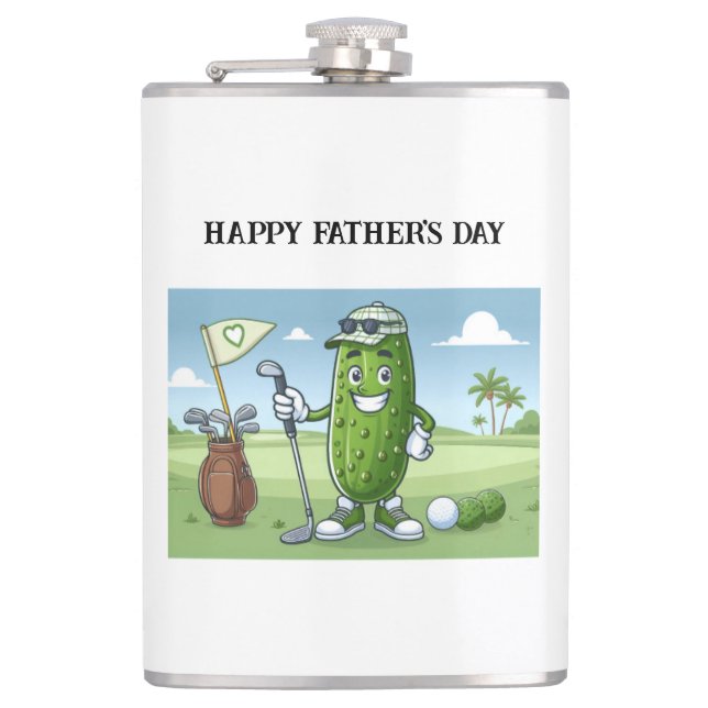 Petaca Día del Padre de Golf Jugando Piquetes (Anverso)