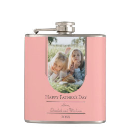 Petaca Día del padre de la foto moderna en arco | Coral