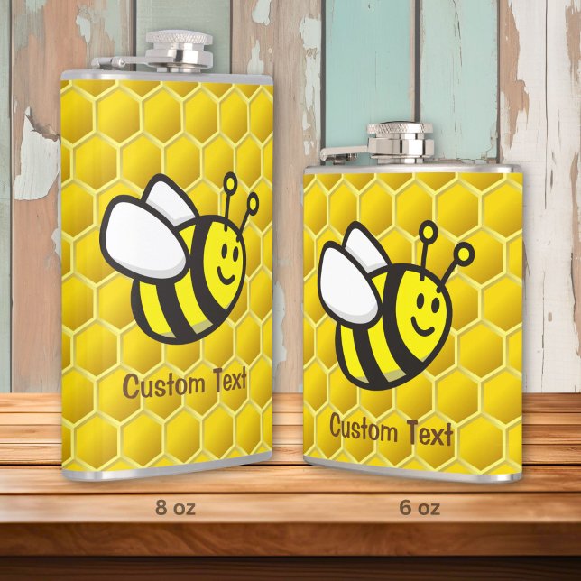 Petaca Dibujo animado de abeja melífera (Subido por el creador)