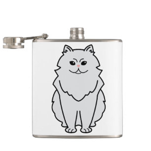 Petaca Dibujo animado del gato de la chinchilla