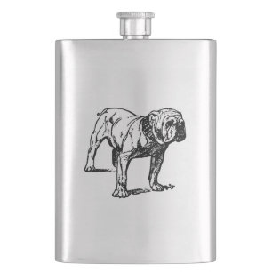 Petaca dibujo de bulldog