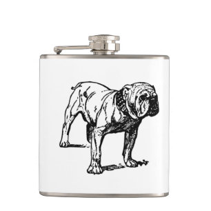 Petaca dibujo de bulldog