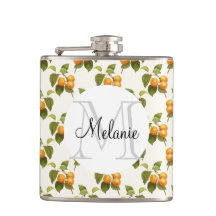 Dibujo de color de agua de albaricoques de Naranja