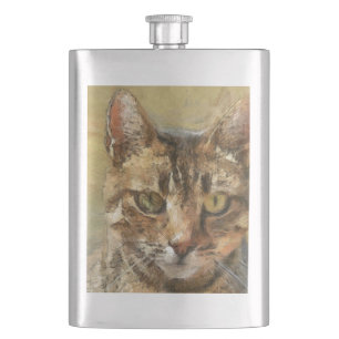 Petaca Dibujo de lápiz de gatos de tabla
