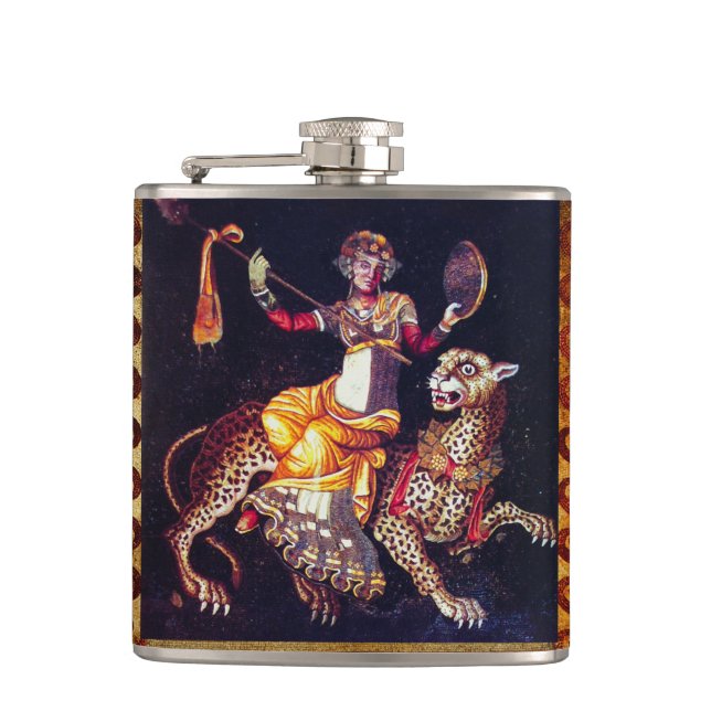 Petaca DIONYSOS CON UNA LEOPARDA DE FANTASMA EN EL Mosaic (Anverso)