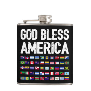 Petaca Dios Bendiga a América Todos los Países Orgullo La