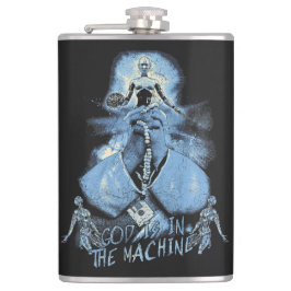 Petaca Dios está en la máquina - Diseño tecno-distópico