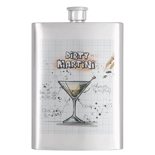 Petaca Dirty Martini (Anverso)