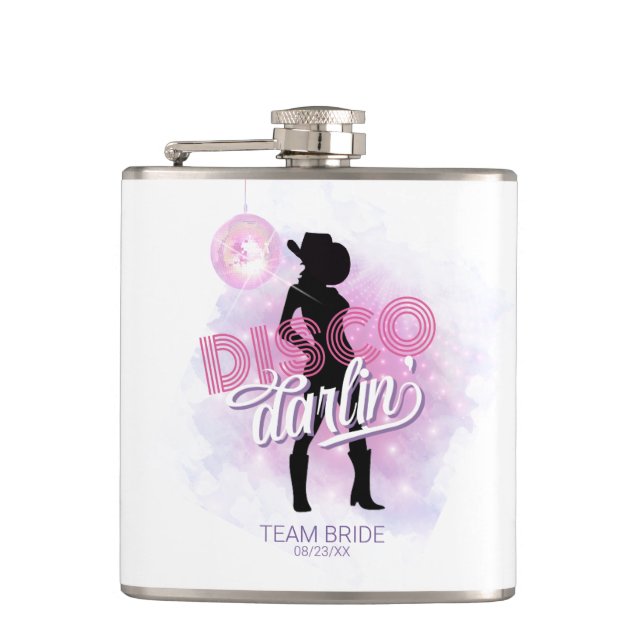 Petaca Disco Darlin' Bachelorette Team Bride ID928 (Anverso)