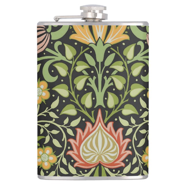 Petaca Diseño botánico floral persa de William Morris (Anverso)