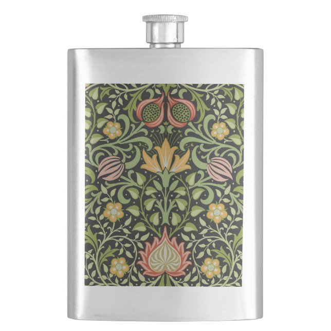 Petaca Diseño botánico floral persa de William Morris (Anverso)