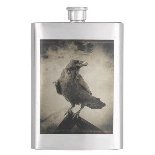Petaca Diseño clásico de cartón blanco para Sepia Raven