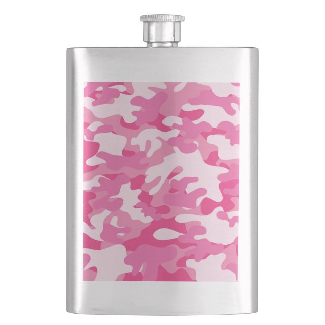 Petaca Diseño de camo rosa y blanco (Anverso)