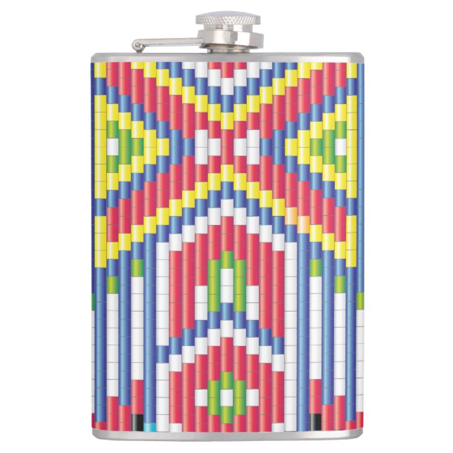 Petaca Diseño de cuentas Navajo (Anverso)