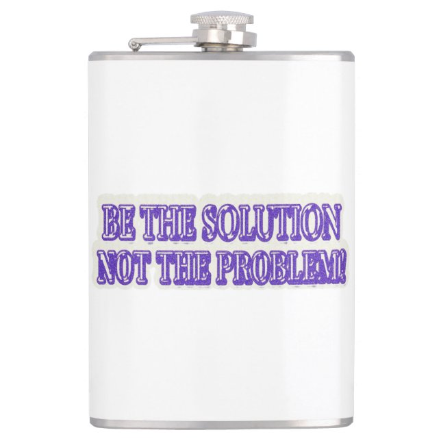 Petaca Diseño de ilustraciones "BE THE SOLUTION" Buy Now (Anverso)