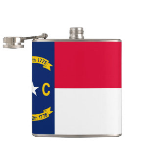 Petaca Diseño de la bandera del estado de Carolina del No