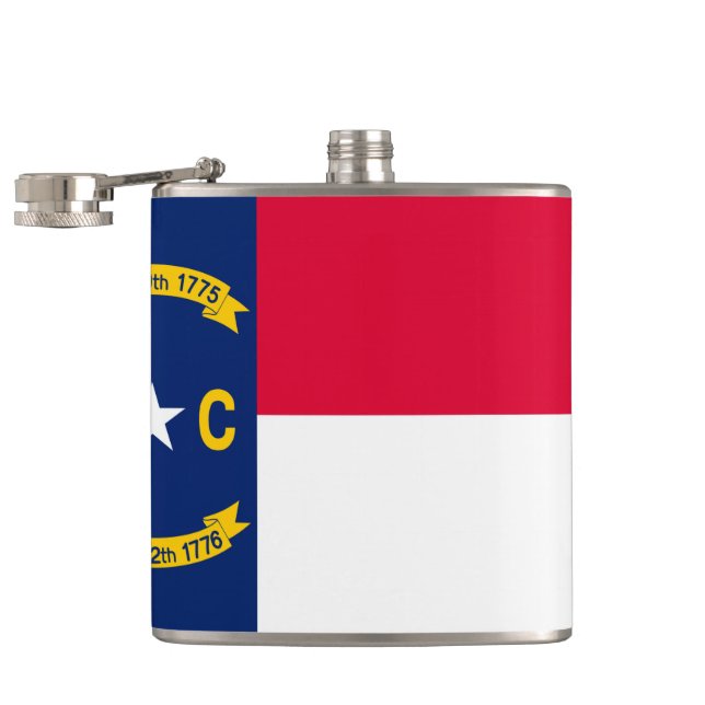 Petaca Diseño de la bandera del estado de Carolina del No (Abierto)