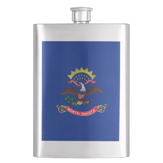 Petaca Diseño de la bandera del estado de Dakota del Nort (Anverso)