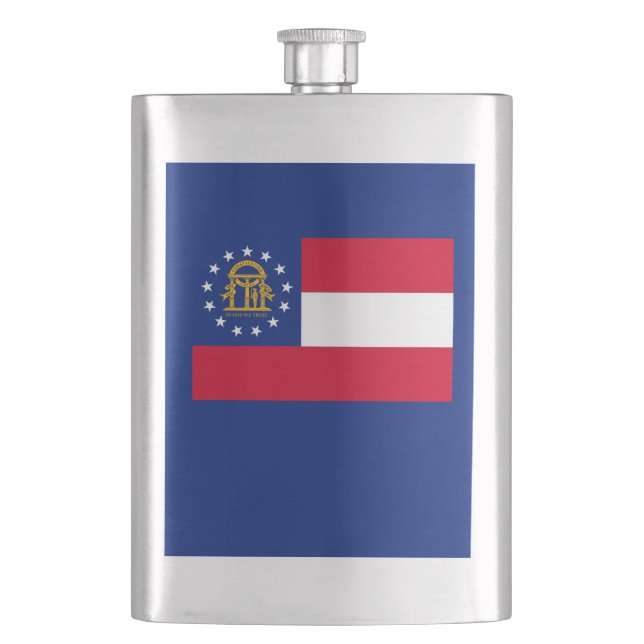 Petaca Diseño de la bandera del estado de Georgia (Anverso)