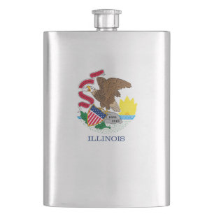 Petaca Diseño de la bandera del estado de Illinois