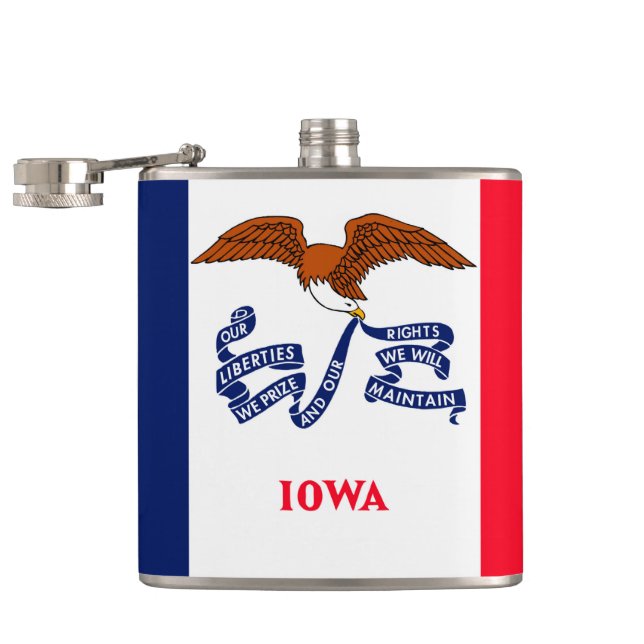 Petaca Diseño de la bandera del estado de Iowa (Abierto)