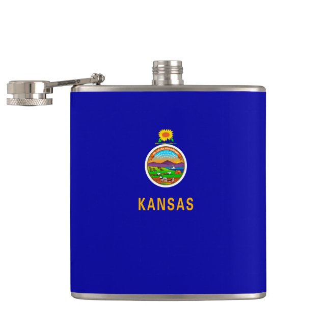 Petaca Diseño de la bandera del estado de Kansas (Abierto)