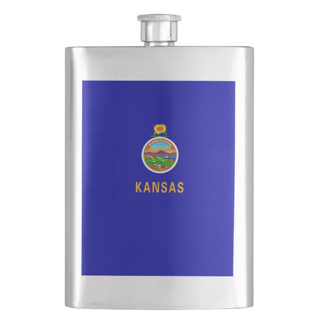 Petaca Diseño de la bandera del estado de Kansas (Anverso)