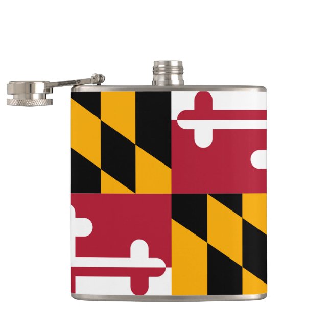 Petaca Diseño de la bandera del estado de Maryland (Abierto)