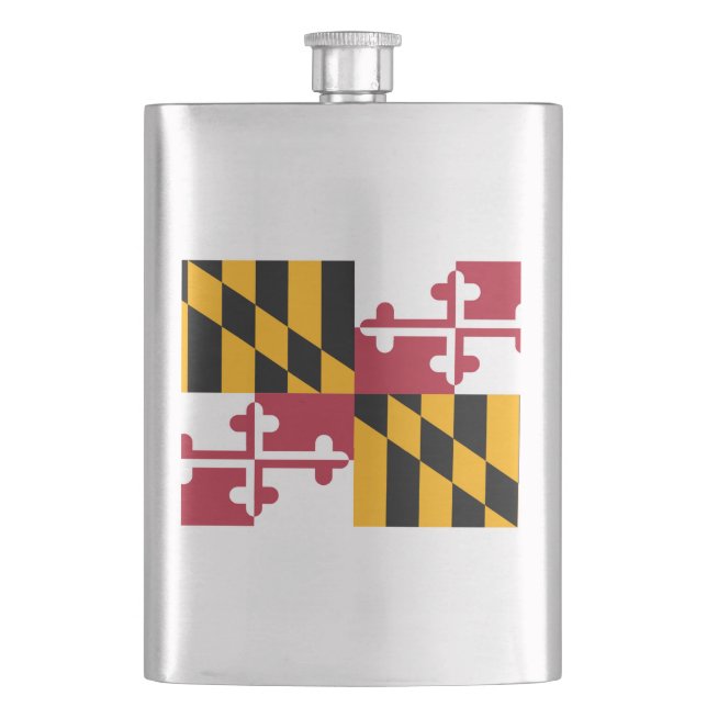 Petaca Diseño de la bandera del estado de Maryland (Anverso)