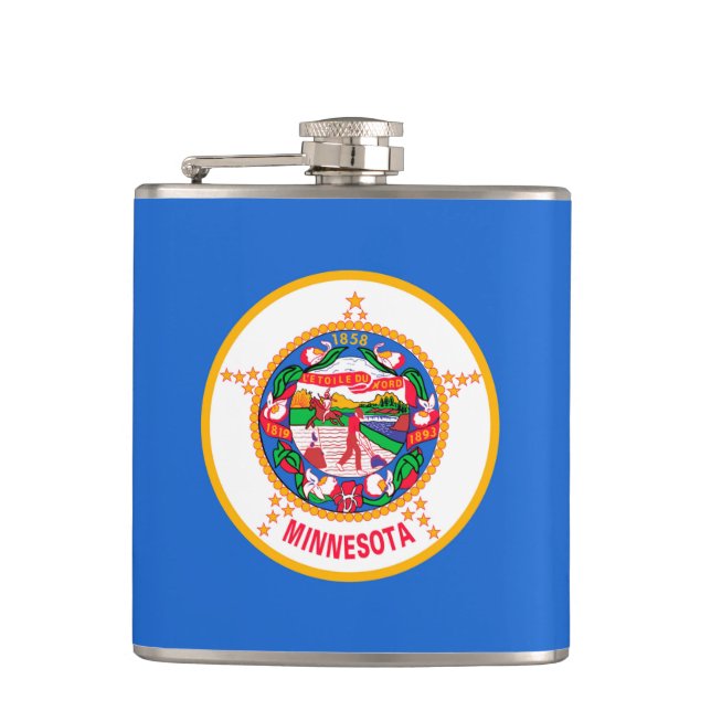 Petaca Diseño de la bandera del estado de Minnesota (Anverso)