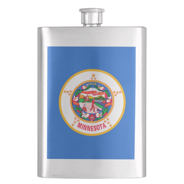 Petaca Diseño de la bandera del estado de Minnesota (Anverso)