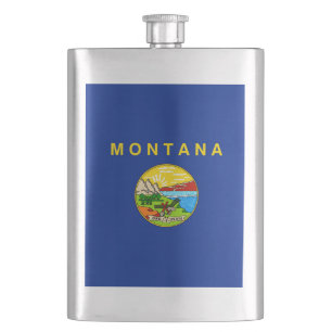 Petaca Diseño de la bandera del estado de Montana