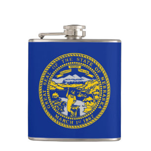 Petaca Diseño de la bandera del estado de Nebraska