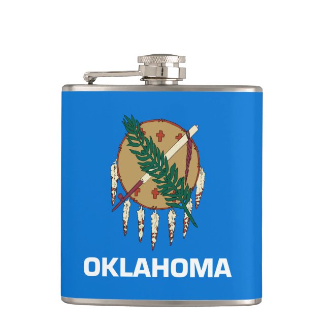 Petaca Diseño de la bandera del estado de Oklahoma (Anverso)