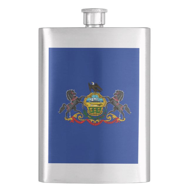 Petaca Diseño de la bandera del estado de Pennsylvania (Anverso)