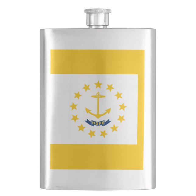 Petaca Diseño de la bandera del estado de Rhode Island (Anverso)