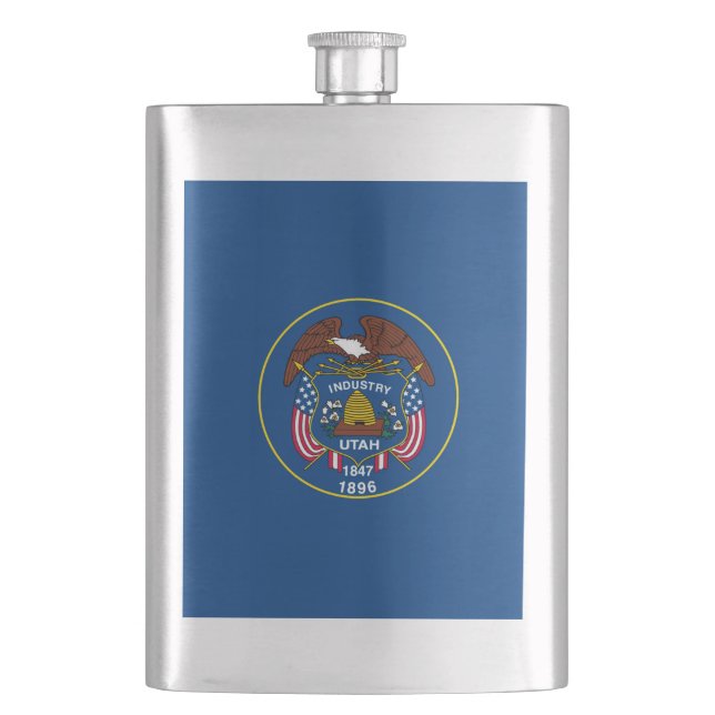 Petaca Diseño de la bandera del estado de Utah (Anverso)