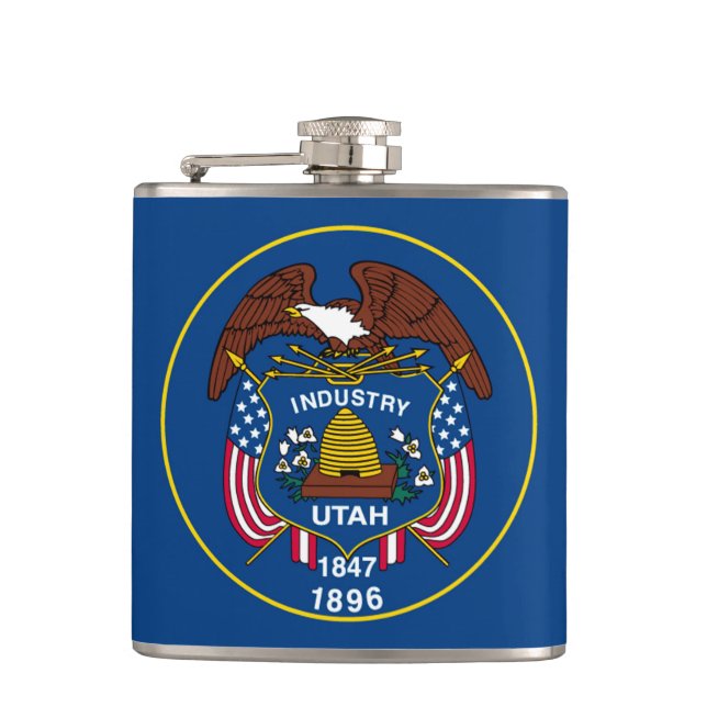 Petaca Diseño de la bandera del estado de Utah (Anverso)