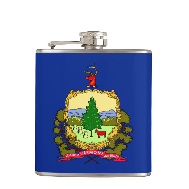 Petaca Diseño de la bandera del estado de Vermont (Anverso)