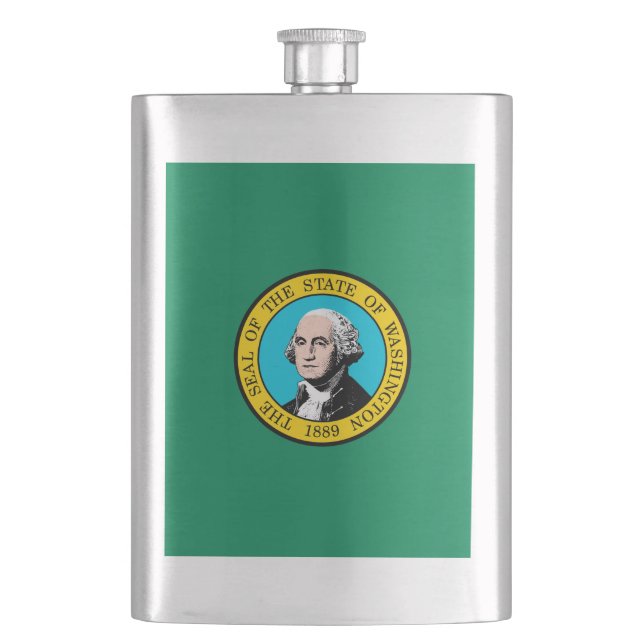 Petaca Diseño de la bandera del estado de Washington (Anverso)