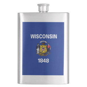 Petaca Diseño de la bandera del estado de Wisconsin