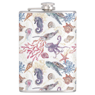 Petaca Diseño de la serie de composición de acuarela suba