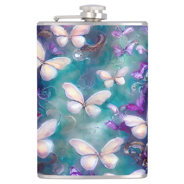 Petaca Diseño de la serie de mariposa mística 1 (Anverso)