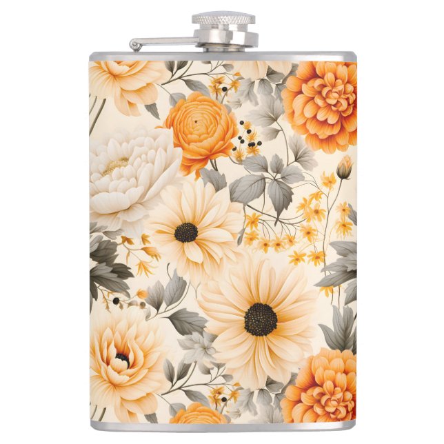 Petaca Diseño de la serie floral otoño 1 (Anverso)
