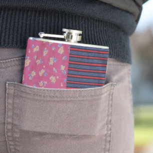 Petaca diseño de la tela del remiendo del estilo del