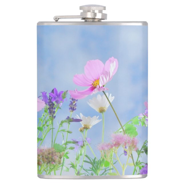 Petaca Diseño de las flores de primavera de 15 oz (Anverso)