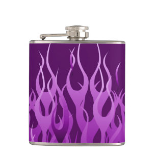 Petaca Diseño de llamas de carreras moradas geniales