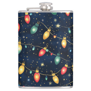 Petaca Diseño de luces navidades con brillo de guiño